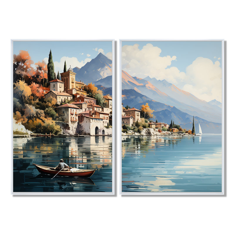 Nimmons - Art mural sur toile traditionnel, 36" H x 48" W, Impression encadrée flottante, White