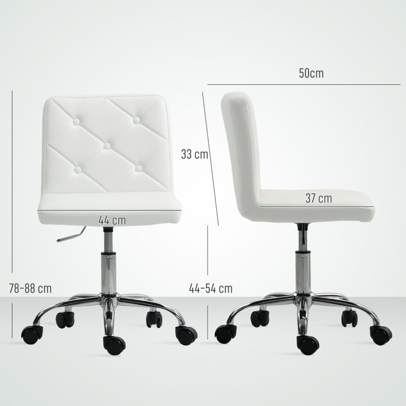 Brayden Studio Task Chair, White, White