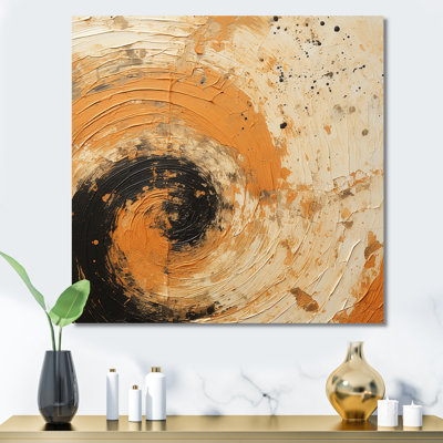 Radiant Revolve Modern Orange Spiral  Abstract Spirals Wall Art