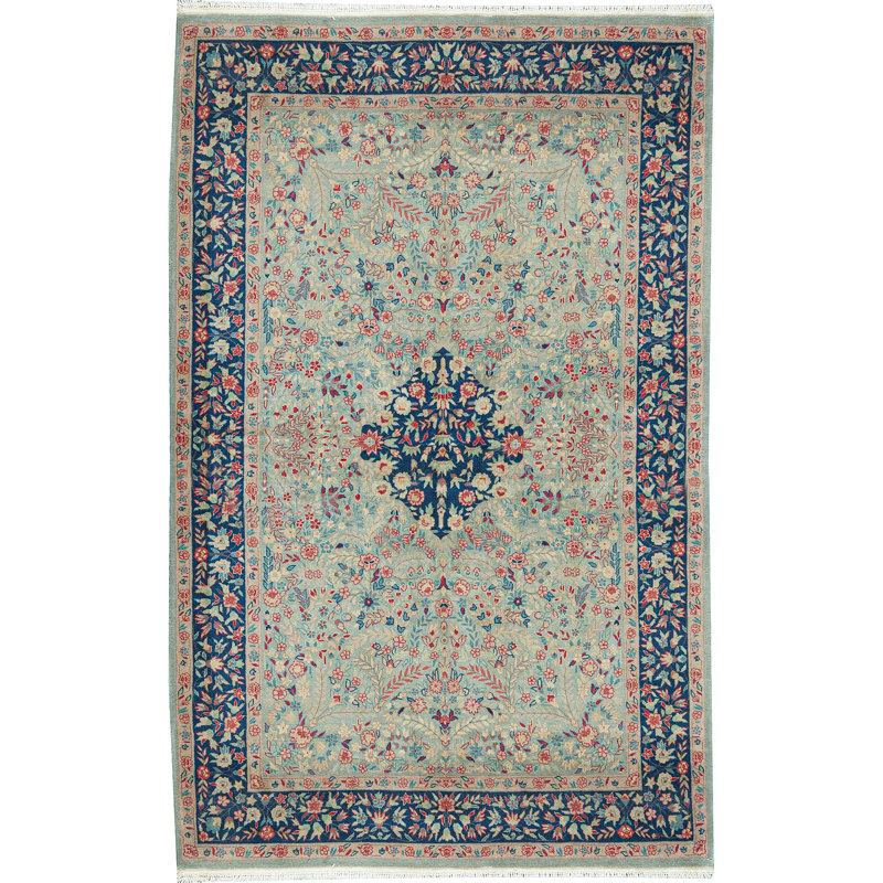 Hand-Knotted High-Quality Blue Area Rug