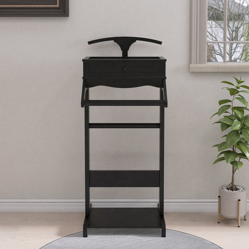 Portant à vêtements avec tablettes de rangement