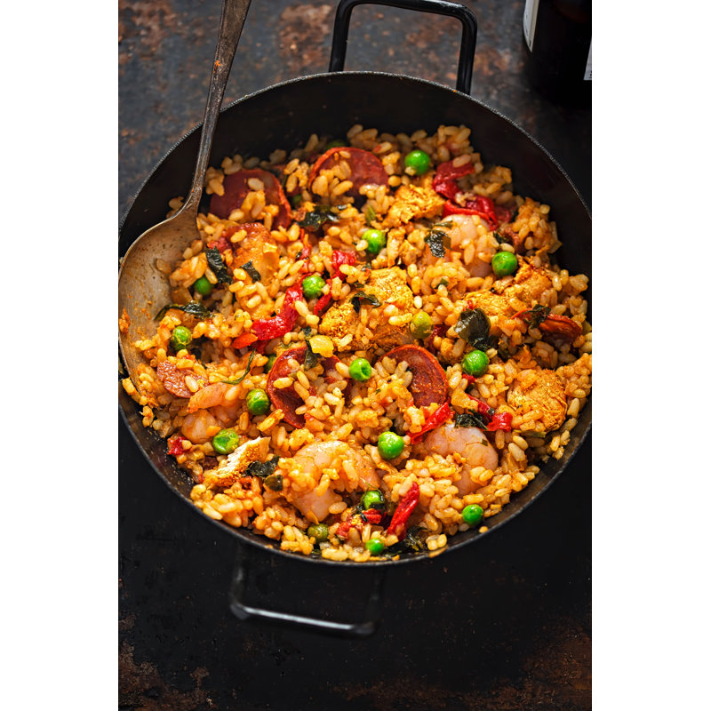 Chicken, King Prawn & Chorizo Paella by Bartosz Luczak - Wrapped Canvas Print, 122cm H x 81cm W x 3.8cm D