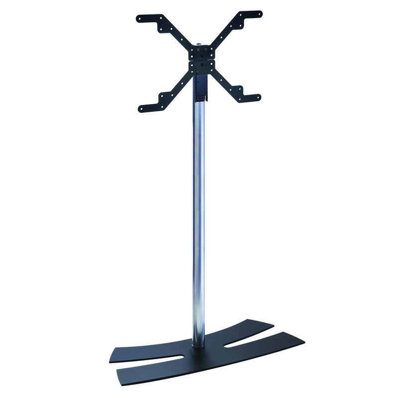 Haninerm Swivel Floor Stand Mount for LCD/Plasma/LED with Shelving, Holds up to 50 kg, Black