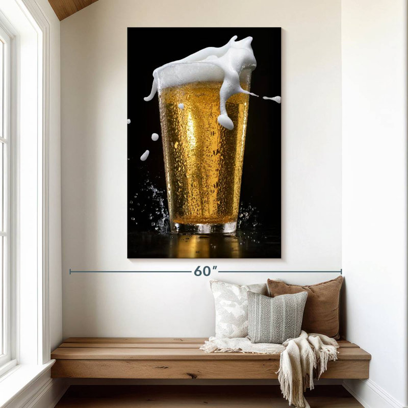 Yarlin Beer Foam Spill, 51" H x 34" W