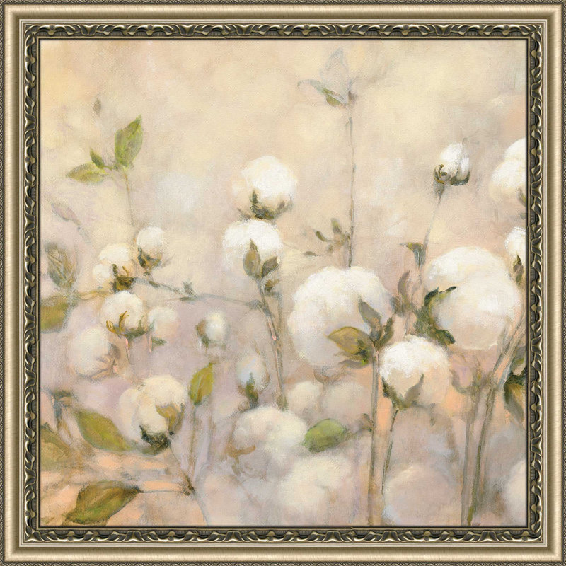 « coton field i », reproduction de peinture à l’acrylique, H 27,5 po x l 27,5 po x P 0,75 po