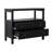 2-Drawer Wood Nightstand, Black-96920355