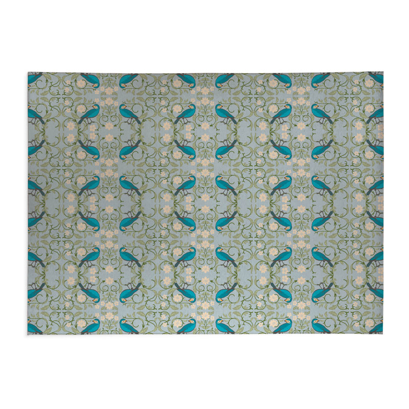 Tweetie Soft Step Outdoor Area Rug, Blue, Rectangle 5' x 3'