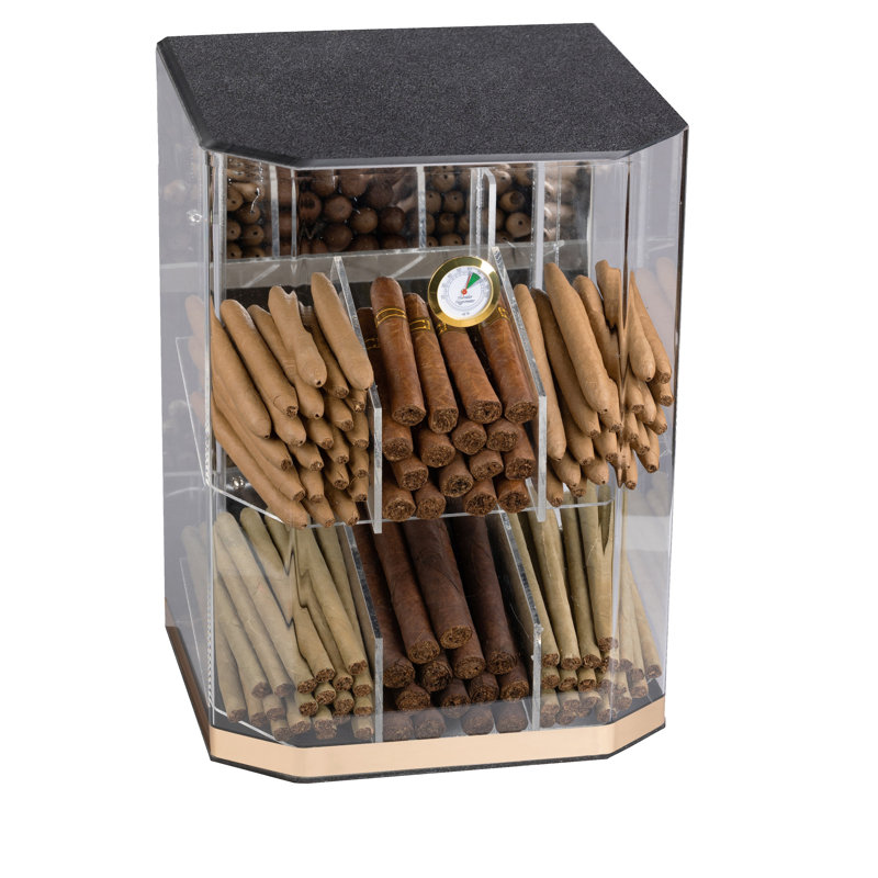 Wood Cigar Humidor, 15.5" H x 12" W x 10" D