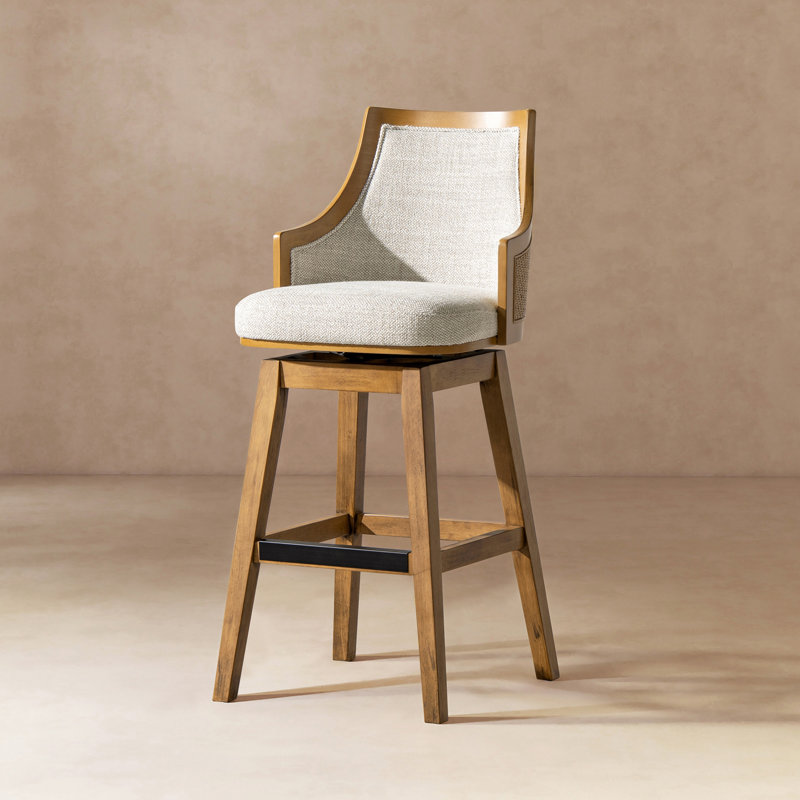 Tabouret de comptoir pivotant 26 po Akershus, Gris neutre, Tabouret de bar (siège d'une hauteur de 30 po)