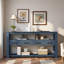 Console moderne 61,52 "avec 4 tiroirs et tablettes ouvertes-1122127461