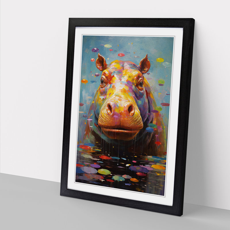 Hippo Dadaism - Framed Print, 64cmH x 46cmW