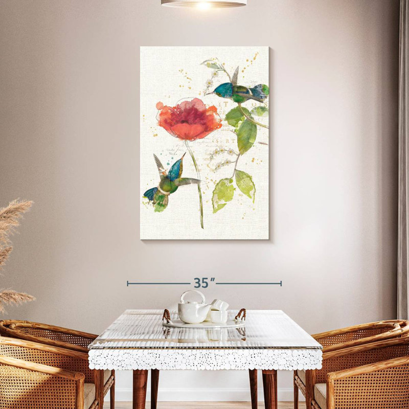 Fleur de colibri sarcelle Brampt, H 45 po x l 30 po