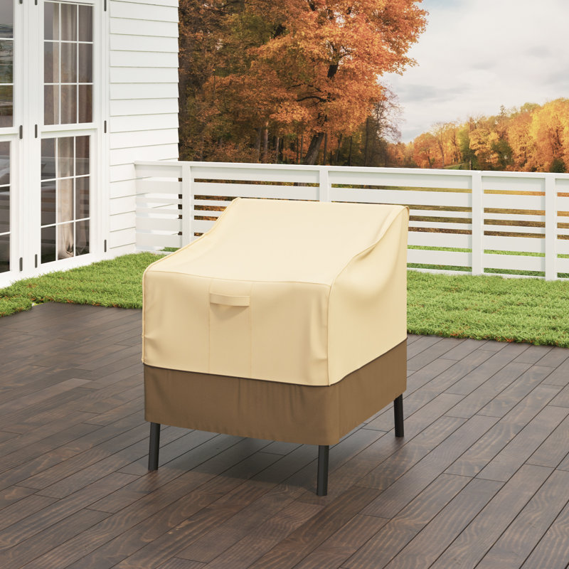 Paulding Patio Furniture Cover for Outdoor Lounge Chairs, 30" H x 30" W x 35" D, Beige/Tan