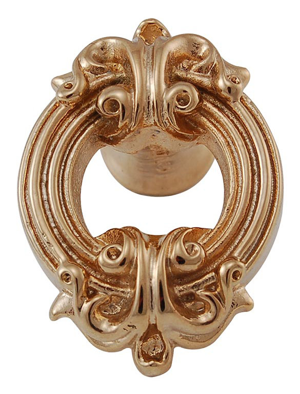 Sforza Novelty Knob, Polished Gold, 1" H x 1" W x 1.125" D