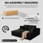 Canapé-lit modulaire en velours côtelé 78,7 po surdimensionné pour lit double en velours côtelé avec sièges profonds double couche, canapé-lit sans cadre avec 4 coussins, sans assemblage requis (noir)-1094698068