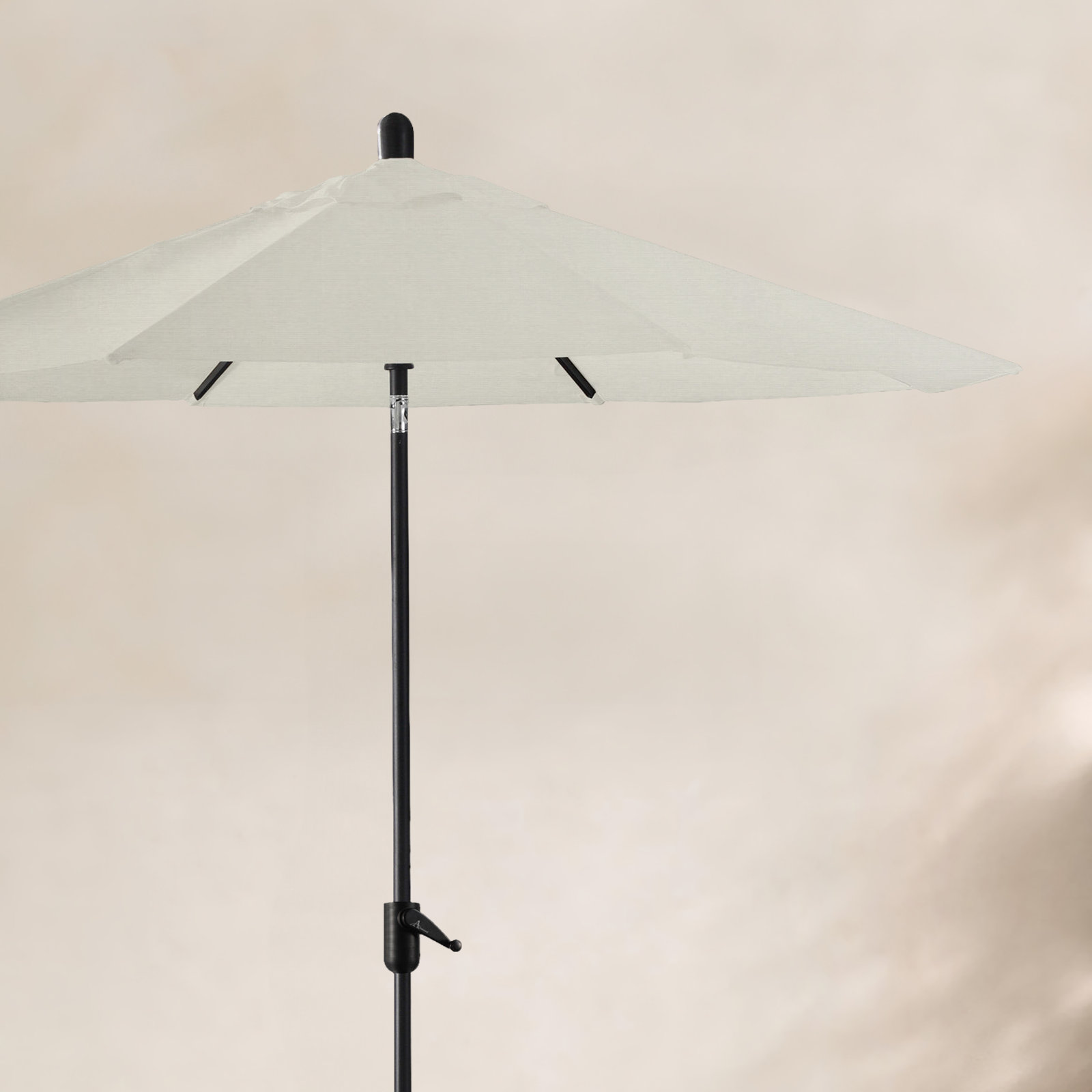 Natalie 8.7' Sunbrella® Market Umbrella, Black Sapphire, Canvas Natural Sunbrella® Canvas