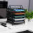 Mind Reader 5-Tier Paper Tray, Desktop Organizer, File Storage, Workspace, Office, Metal Mesh, 11.75"L x 14"W x 15"H-928612416