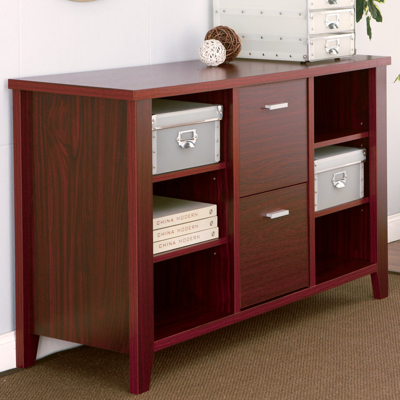 Mccree 120cm Wide 2 -Drawer File Cabinet, Mahogany