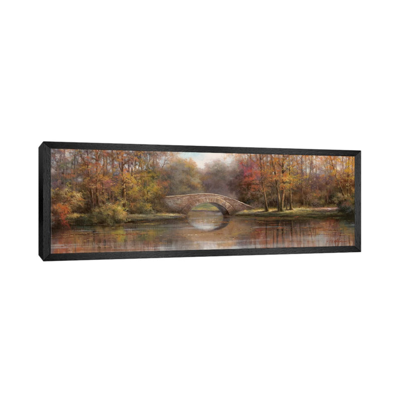Along The River I by T.C. Chiu - Panoramic Gallery-Wrapped Canvas Giclée on Canvas, Black Framed, 121.92 cm H x 40.64 cm W