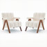 Mid Century Modern Armchair With Channel Tufted(Set Of 2)
