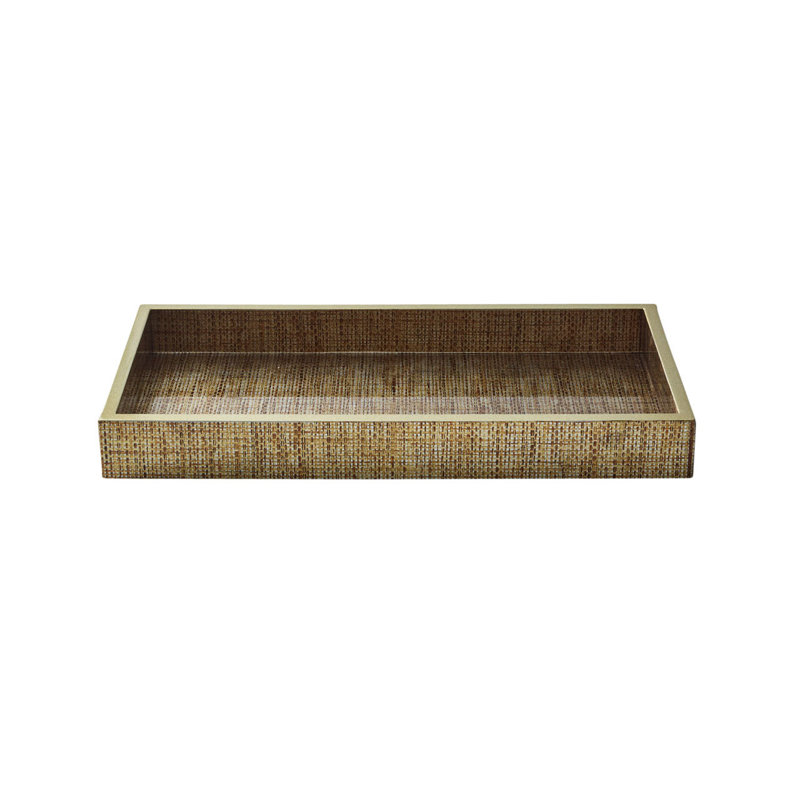 Angkor Bathroom Accessory Tray, 1.5" H x 14.5" W x 7.5" D