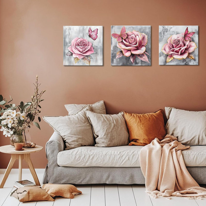 3 Piece Wrapped Canvas Wall Art, 40cm H x 40cm W