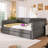 Queen Size Upholstered Platform Bed With USB And Trundle-879033087