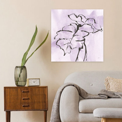 Midnight Plum Leaf II Abstract Contemporary Landscape Nature Art