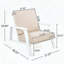 Ensemble de 2 fauteuils club en bois d'acacia avec coussins beiges