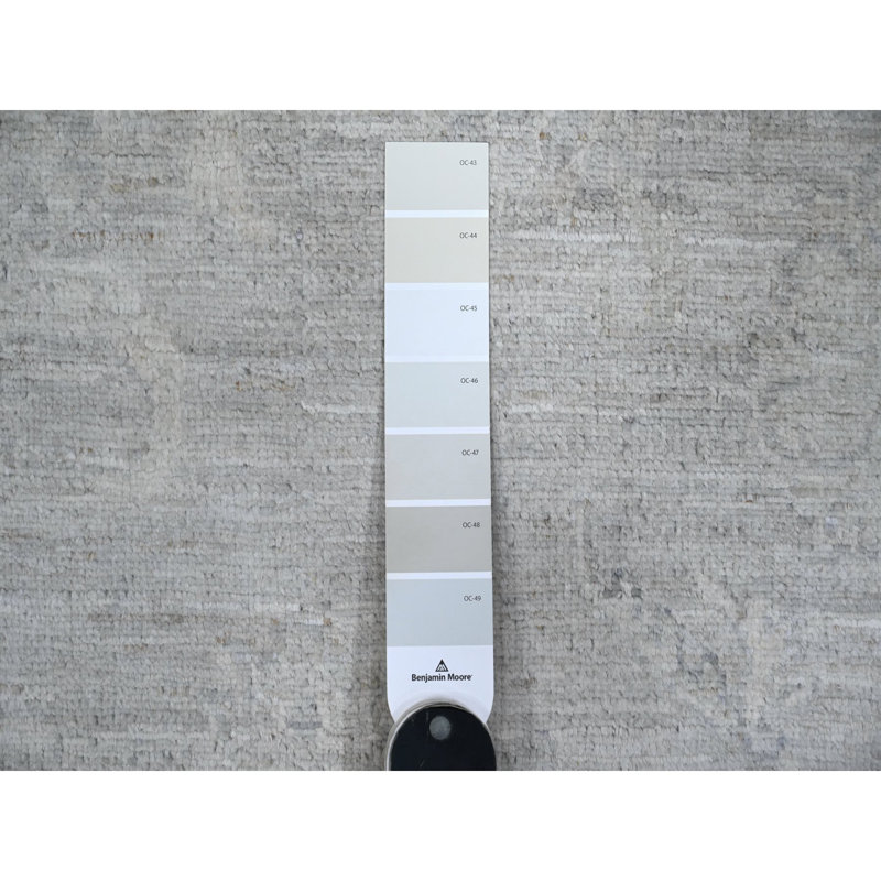 Tapis oriental gris Peshawar noué à la main 8 pi 10 po x 11 pi 6 po 6CDBE504D00447C58AECB219F4561352