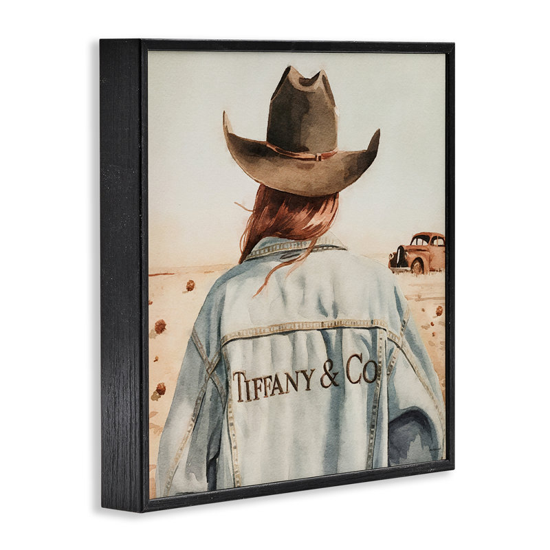 Art de giclée brune encadrée par Amanda Greenwood, H 12 po x l 12 po, Giclée encadrée noir minuit