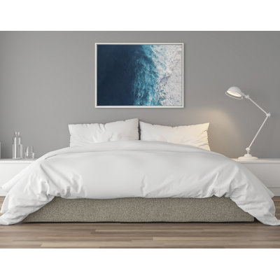 Seascape of Splashing Waves by The Creative Bunch Studio Framed Canvas Wall Art Print
