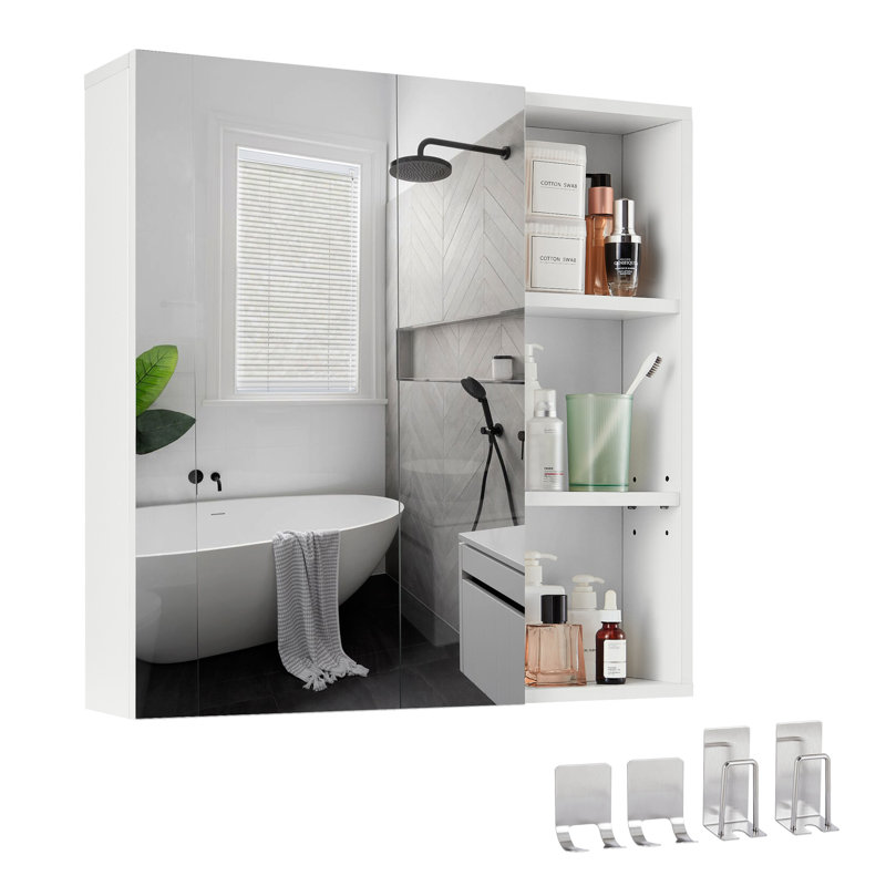 Rapolas 65mm W 65mm H Wall Mounted Required Framed Medicine Cabinet Mirror