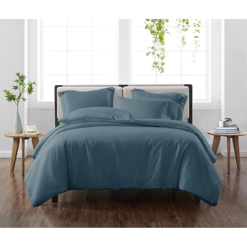 Ensemble de housse de couette en microfibre Cannon Heritage, Housse de couette très grand et 2 taies, Bleu foncé