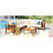 4 Pieces Outdoor Acacia Wood Sofa Set, Woven Mesh Armrests, L-Shaped Patio Furniture Sofa Set With Coffee Table, Outdoor Conversation Set With Cushions And Side Table-129691553-129691557