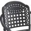 Chaise de patio en aluminium 6 pièces avec cadre noir et coussins bleus