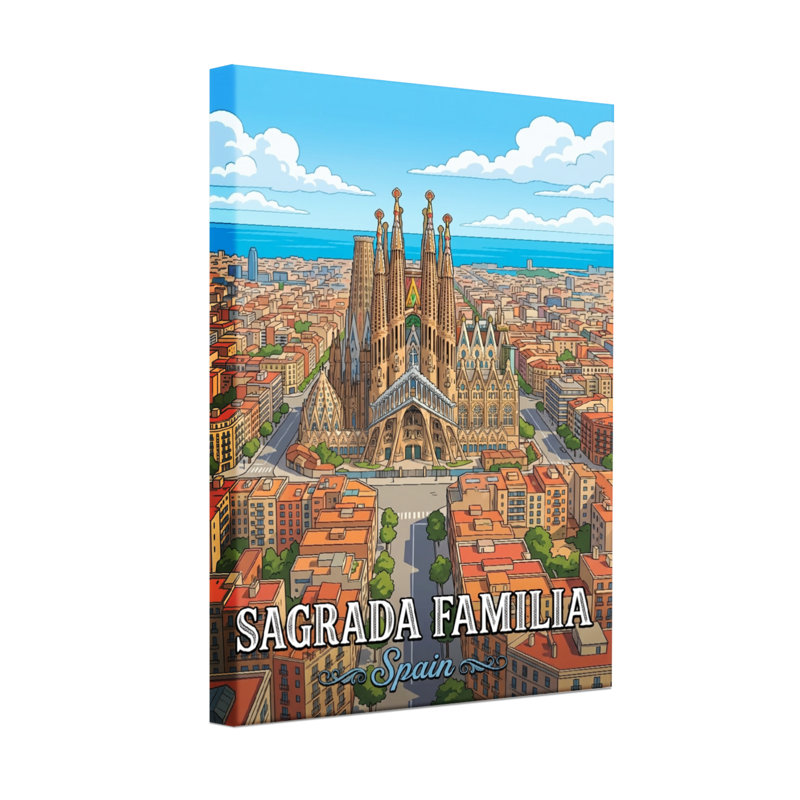 «Scenic & Cityscapes Sagrada Familia», impression sur toile, H 24 po x l 16 po