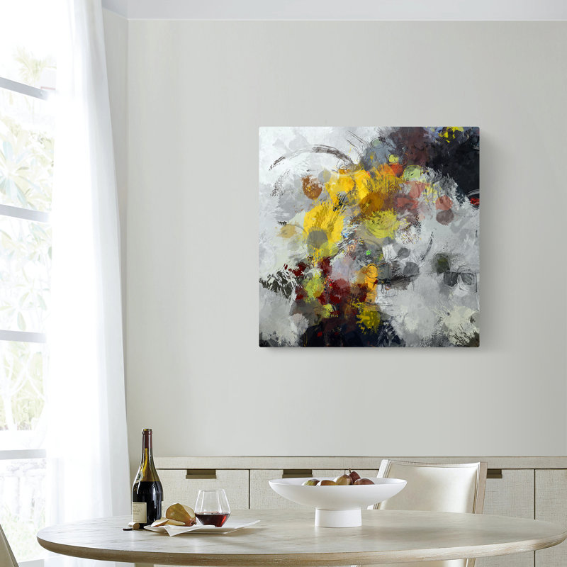 Impressions II - peinture sur toile tendue, H 8 po x l 8 po