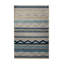 Tapis traditionnel lavable à rayures bleues et grises-711751723