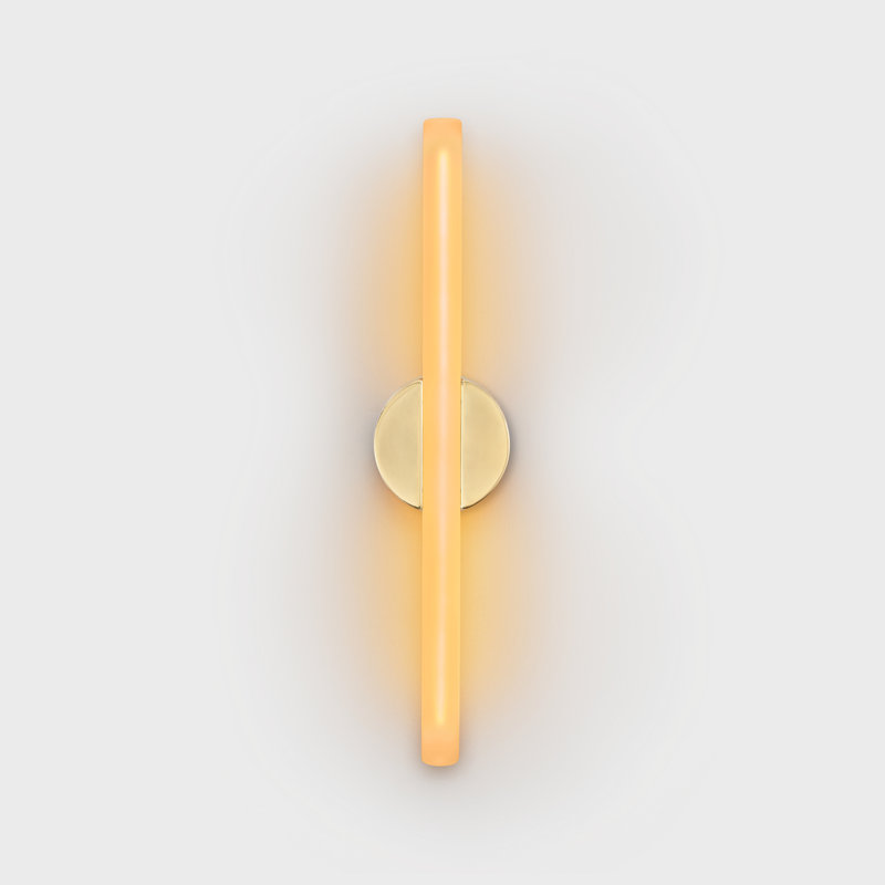 Kilter Wall Light 500Mm Length 2700K Dark Grey US, Brass, 2200 Kelvins