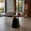 Asolo Round Walnut Wood Dining Table-1655029124