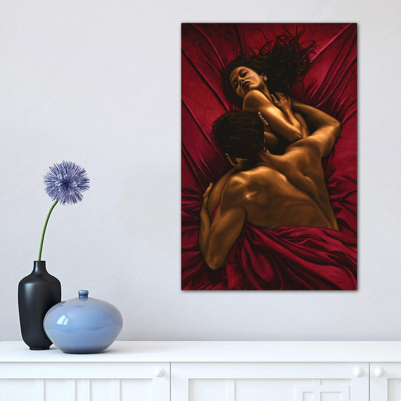 «The Passion» par Richard Young - impression d'art graphique, H 18 po x l 12 po x 1,5 po, Toile tendue