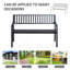 Banc de jardin extérieur, banc de patio