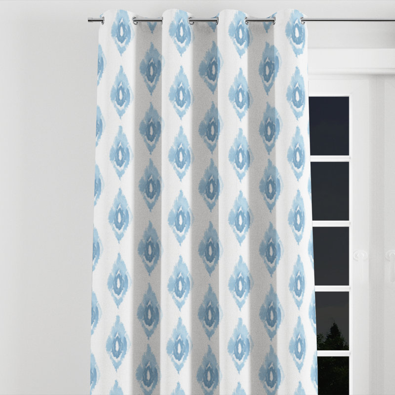 Rideaux occultant Modern - rideau à œillets scandinave Bajulal - 1 panneau, L 52 po x L 108 po, Œillets argentés