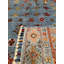 Tapis bleu original en laine et coton noué à la main