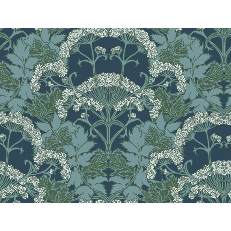 Modern Heritage 125th Anniversary Floral Roll, Blue/Green