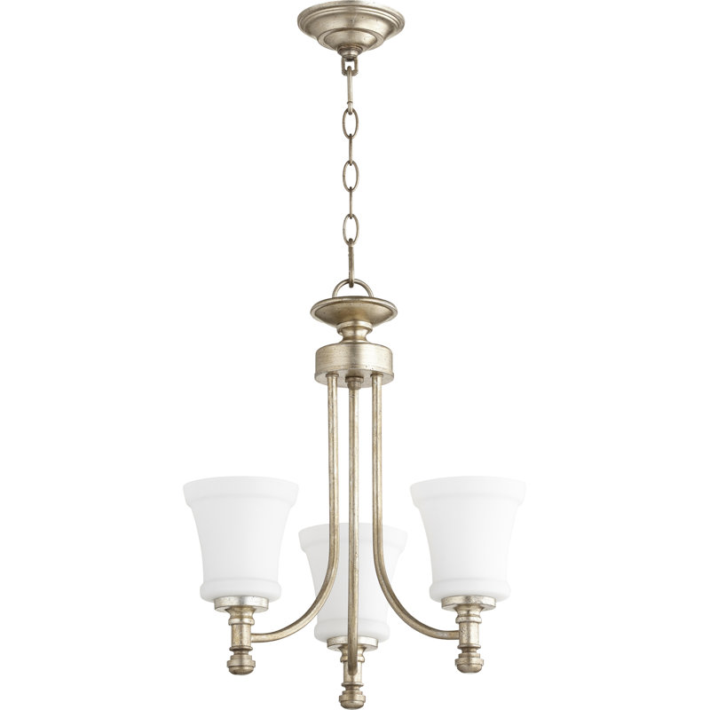 Herman 3 - Light Classic / Traditional Chandelier, Aged Silver Leaf
