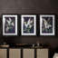 FLORAL Series CCXLIV - Impression encadrée de qualité supérieure sur mesure mat - 3 pièces-412272972-412272973