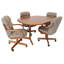 Ensemble de salle à manger extensible à 5 piédestaux 5 pièces-1975485928-1975485929