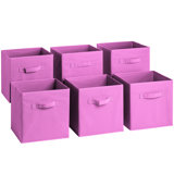 11" Foldable Fabric Storage Cube Bins with Handles